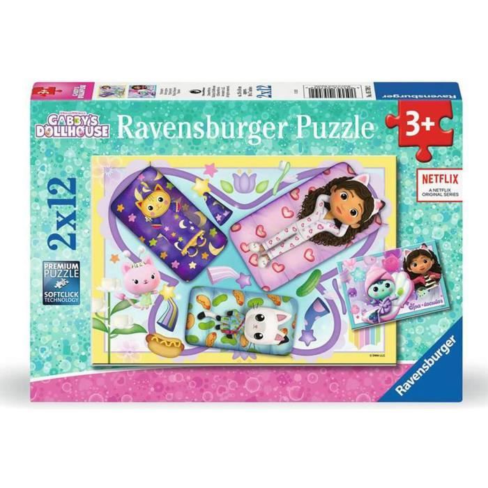 Puzzles - Ravensburger - Soirée pyjama Gabby's Dollhouse - Dessins animés et BD - Moins de 100 pièces - Mixte