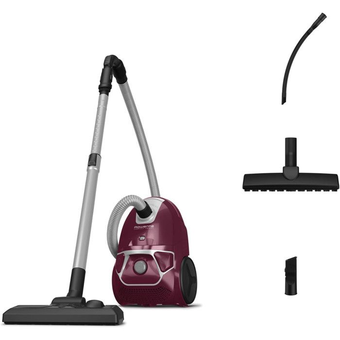 Aspirateur à sacs Rowenta RO3969EA 3L 750W Easy Brush Bordeaux Argent - ROWENTA - Sec - 3L - Secteur
