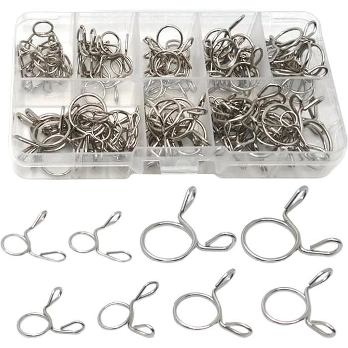 100 Colliers De Serrage Sysfix Noir 8mm - Pour Fixation Murale Et Plafond - Lot Économique