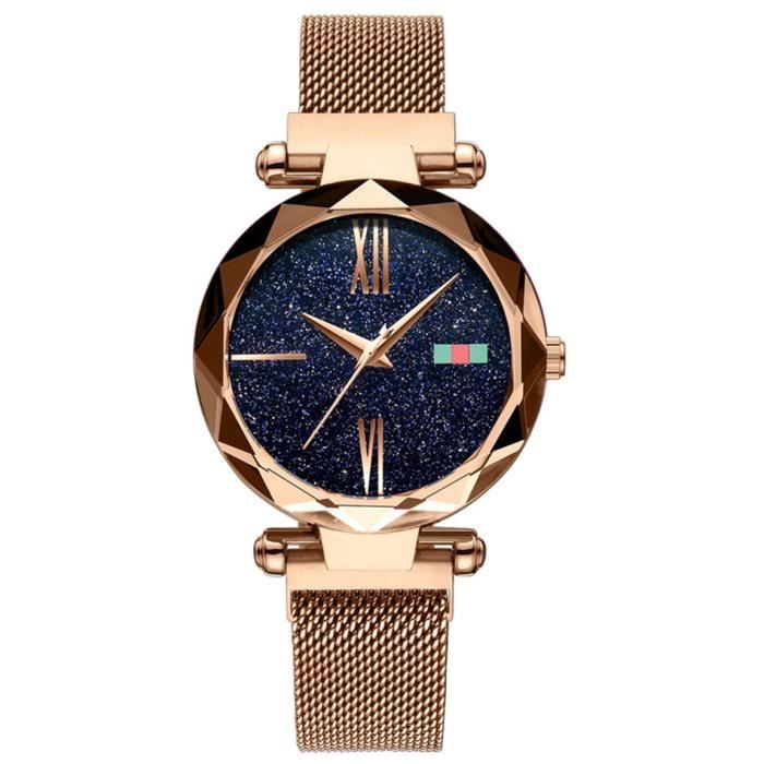 SHARPHY Montre Femme marque de Luxe 2019 mode diamant bracelet or