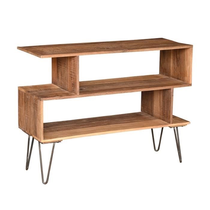 Meuble TV - SIGNES GRIMALT - Bois et métal - Style industriel - Rectangulaire - Pour salon et chambre Meuble TV - SIGNES GRIMALT - Bois et métal - Style industriel - Rectangulaire - Pour salon et chambre
