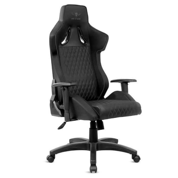 spirit of gamer – chaise gaming néon series – fauteuil de bureau ergonomique – coussin lombaires intégré