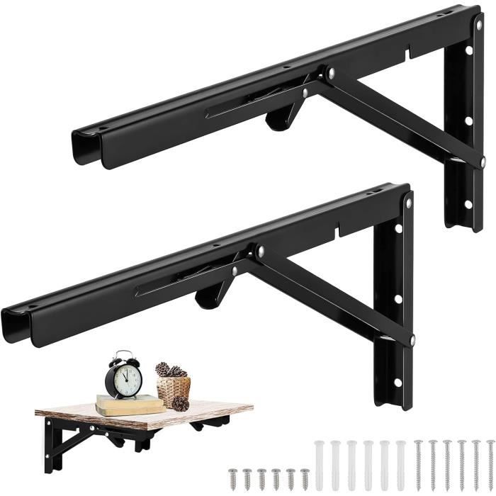 SHEENO 2 Pcs Équerre Étagère Pliable,16 Pouces Support Pliant,Acier ...