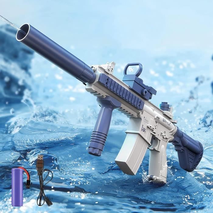 Pistolet à Eau Électrique Automatique – Grande Capacité, Portée Puissante, Idéal Pour Piscine, Plage Et Jeux D’Eau Extérieurs – Cadeau D’Été Pour Enfants (Étanche Et Léger)