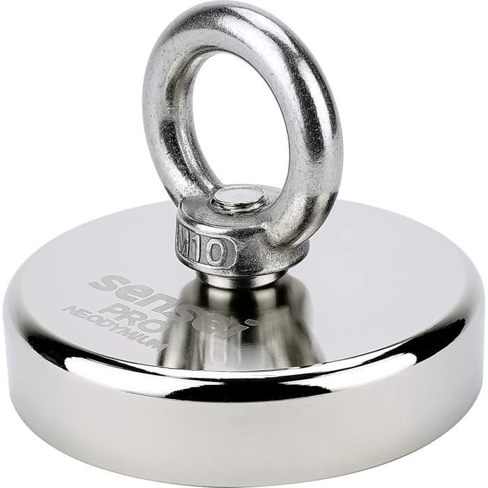Aimant De Pêche OCEUMAOA 70kg - 2 Pièces Néodyme Super Puissant Ø42mm - Pour Chasse Au Trésor, Recyclage