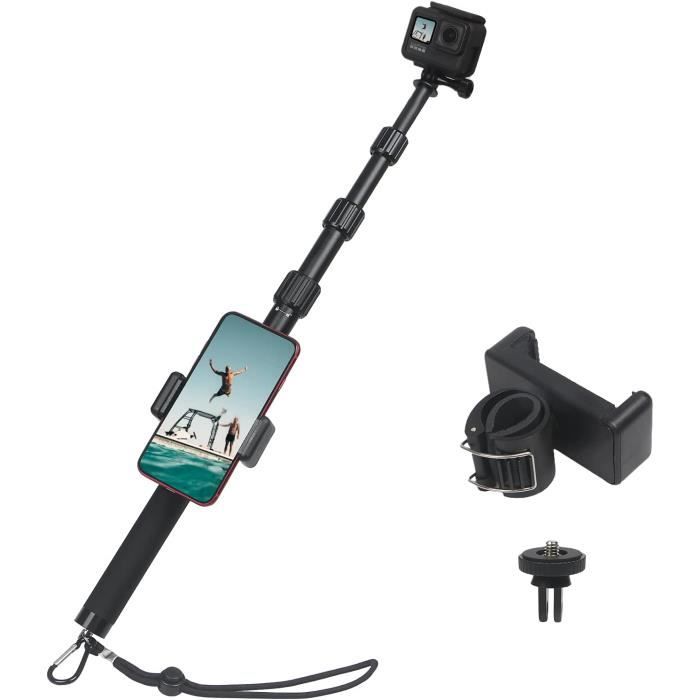 Poignée magnétique noire pour smartphone, poignée d'appareil photo, support Bluetooth, déclencheur de téléphone portable, contrôle Bluetooth, compatible avec prise de vue vidéo iPhone