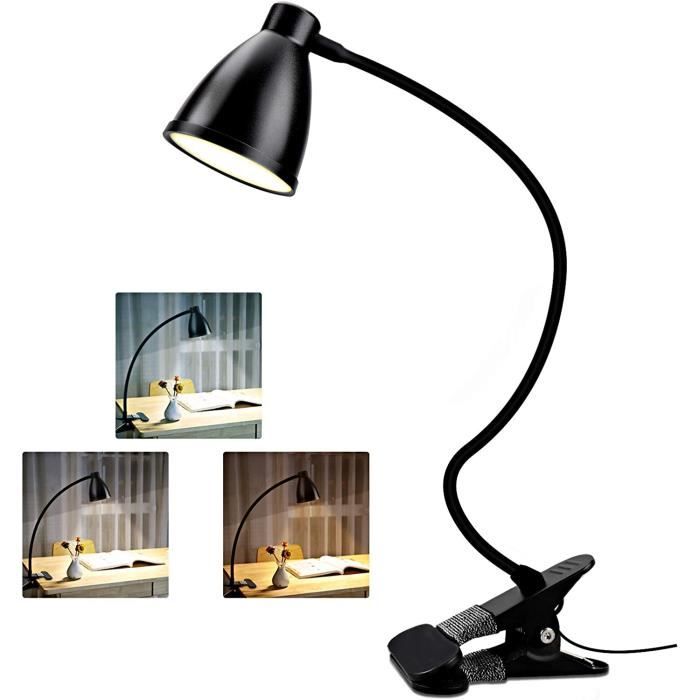 Lampe de Bureau à Pince, USB, LED Lampe Soin des Yeux avec