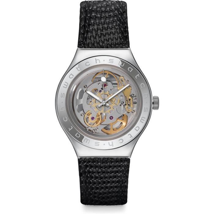 Swatch Body \u0026 Soul Homme 37mm Bracelet Cuir Noir Automatique Montre YAS100D  - Achat / Vente bracelet - gourmette Swatch Body \u0026 Soul Homme 37mm Homme  Adulte Cuir - Cd