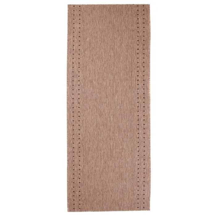CarpetFine Tapis Jute Liam Ovale Beige Naturel 80x150cm - Tapis Boho Salon Chambre