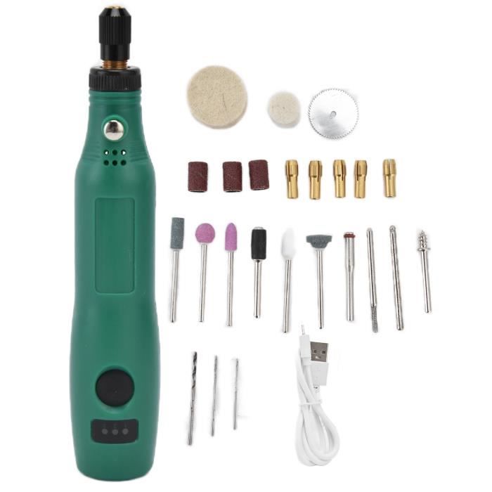 Mini Perceuse Sans Fil 3 Vitesses Mucek - Rechargeable Pour Bricolage, Avec Tête De Désherbage