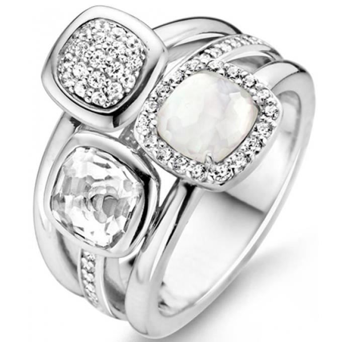 Bague ti sento 12061mw bague pierre trilogie femme Argent Nacre