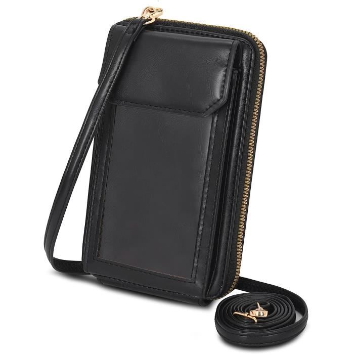 Sac à bandoulière bordeaux pour téléphone