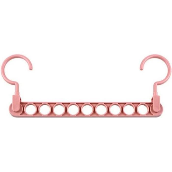 Cintre Porte-ceintures En Bois Et Acier Inoxydable - 8 Crochets, Idéal Pour Ceintures, Cravates, Foulards