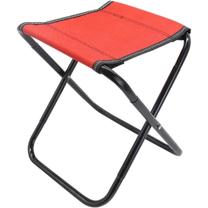 Tabouret pliable rétractable de 181,4 kg - Tabouret portable léger et pliable pour camping, pêche, randonnée (noir Tabouret pliable rétractable de 181,4 kg - Tabouret portable léger et pliable pour camping, pêche, randonnée (noir