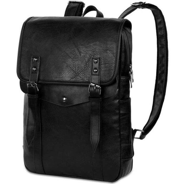 vbiger sac à dos en cuir vintage vintage sac à dos pour ordinateur portable sac à dos scolaire pour homme