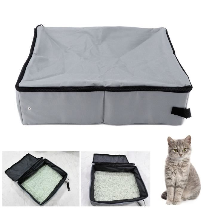 VGEBY Bac à litière de voyage pour chat VGEBY Bac à litière portable pour chat Boîte à Litière