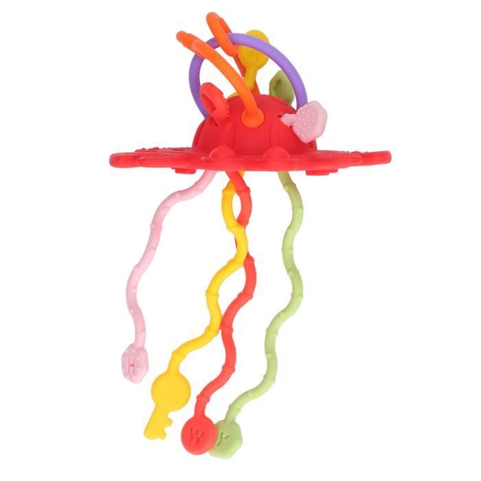 Jouet Montessori à Ventouse – Silicone, Corde De Traction, Bulles Pressables, Pour Bébé 6-18 Mois