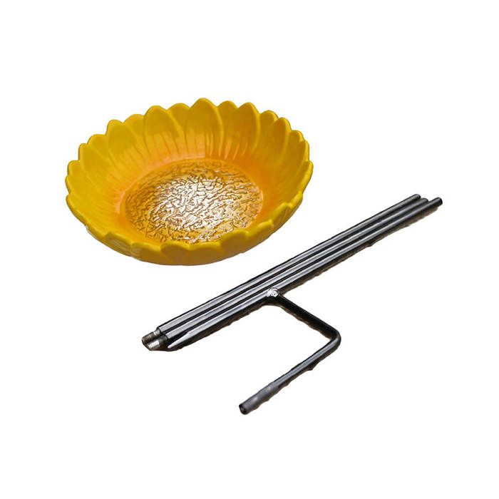 Comparer les prix de Eeschert Design - Mangeoire en céramique en forme de fleurs - jaune