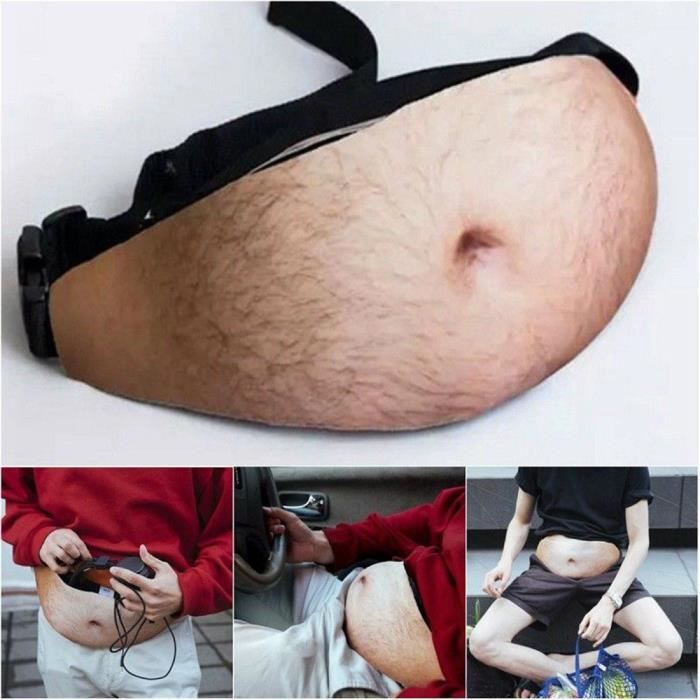 Yier Homme Funny Sac Banane Bandoulière Bière Ventre Bag