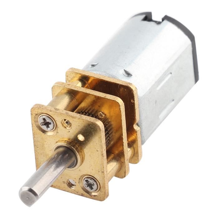 Mini Micro Moteur à Engrenages Métal N20 12V, Motoréducteur DC avec Réduction 16 RPM pour Projets DIY et Automatisation