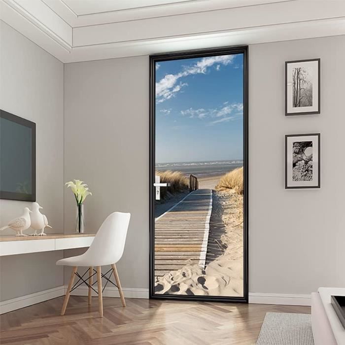 Autocollant Mural Porte Sticker Porte 3D Paysage Naturel 90x210 Cm - Autocollant Porte Paysage PVC, Décor Chambre Salon Salle De Bain Autocollant Mural Porte Sticker Porte 3D Paysage Naturel 90x210 Cm - Autocollant Porte Paysage PVC, Décor Chambre Salon Salle De Bain