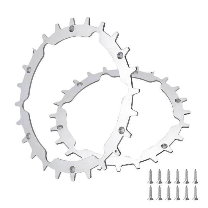 BEOS Premium INOX Crampons Pour Segway NAVIMOW - Polis - Trous Oblongs Pour Un Alignement Optimal - Ebavurés - Amélioration De La Traction Pour Segway Tondeuse-Robot - Roues Pour Segway Navimow
