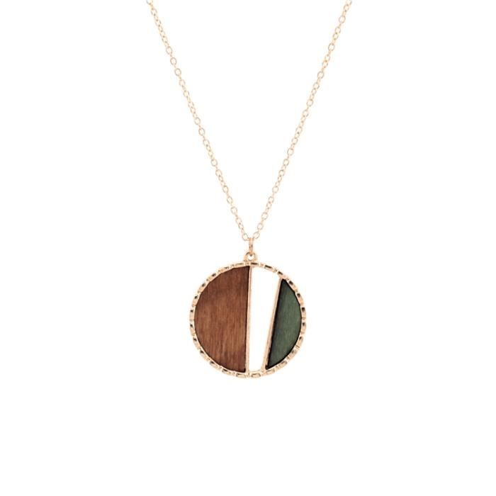 Collier Chaîne Carré Avec Petites Pierres Bleues - Longueur 400mm - Occasion - N°285