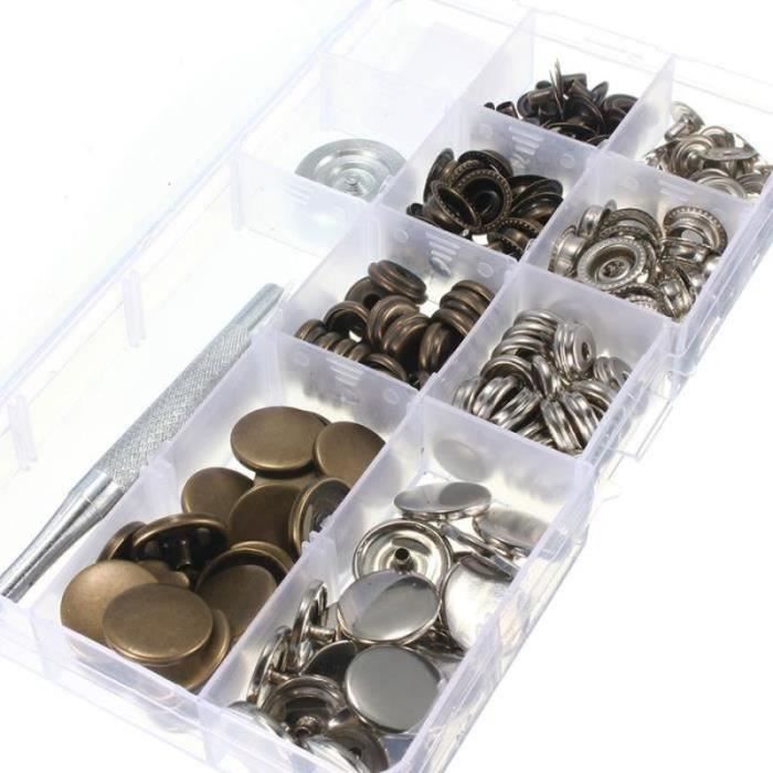 Boutons Pression En Métal - 20 Ensembles De 21 Mm, Pour Vêtements, Sacs, DIY - Faciles à Coudre