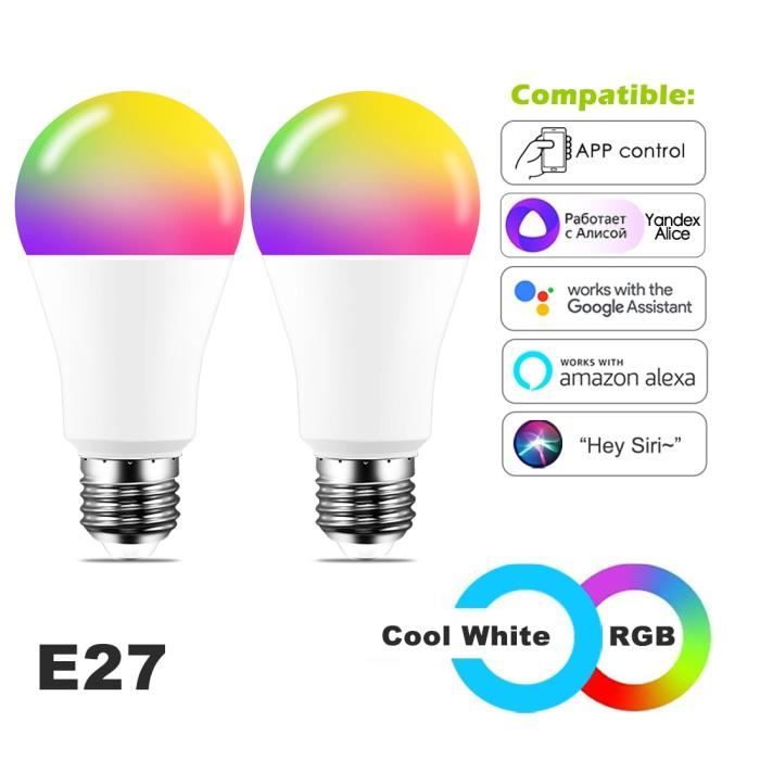 AMPOULE LED,CW color E27 2 pieceAmpoule Led Intelligente E27 E14 B22