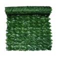 Clôture de jardin - YOSOO - Haie Artificielle - PVC stabilisé aux UV - Couleur verte-1