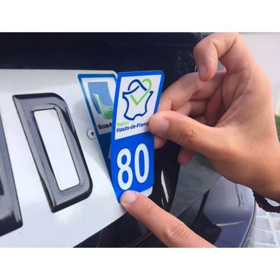 2 autocollants stickers plaque immatriculation Région Ile de France -  Département 93 Seine St Denis Officiel