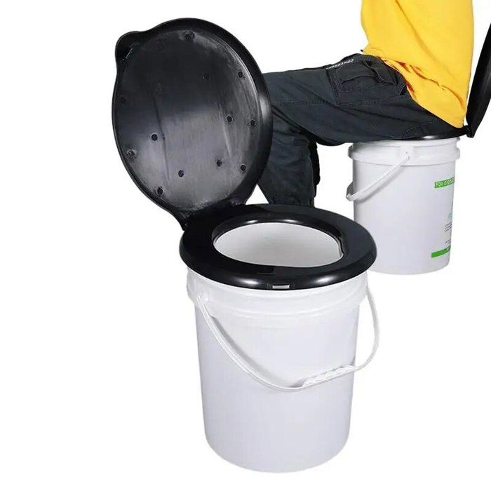 Toilette Portable De Camping Avec Couvercle – PVC étanche, Supporte 250 Kg, Idéal Pour Extérieur Et Voyage