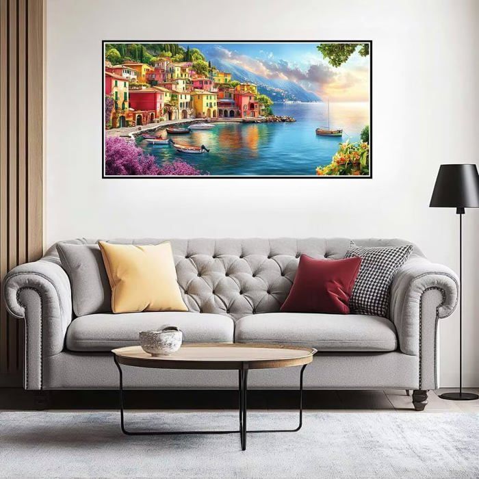 Village 5d Diy Kits Broderie Diamant Diamond Painting MJ7255