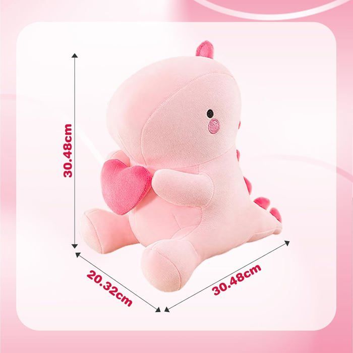 Shownicer Peluche Dinosaure Oreiller Kawaii 25cm Noir - Jouet Câlin Cadeau Enfants