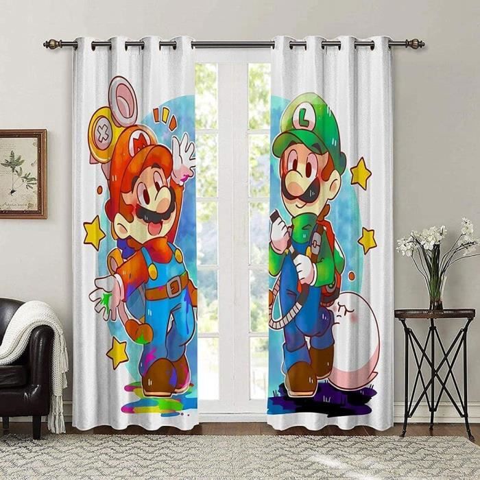 Lot de 2 rideaux occultants pour fenêtre de fille, château de princesse
