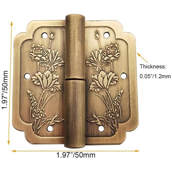 LC LICTOP Lot De 4 Charnières En Laiton Pur De 7,6 Cm Pour