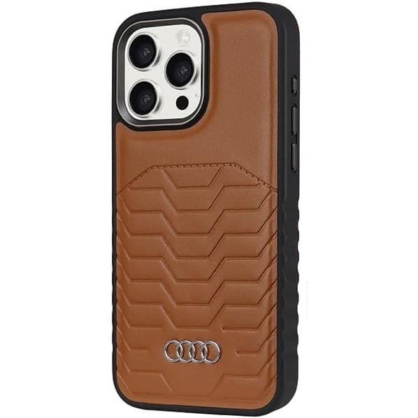 Coque Cuir Magnétique IPhone 15 Pro Max Marron - Marque PROMAX, Neuf Sous Emballage, Origine Chine