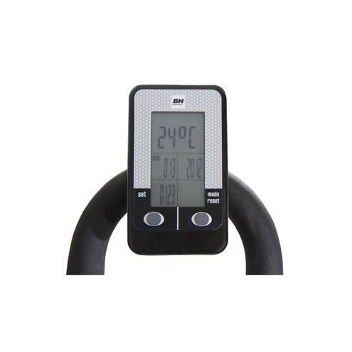 Velo Biking BH FITNESS MKT JET BIKE PRO Volant Inertie 20 kg Courroie poly V Gris noir et jaune Cdiscount Sport
