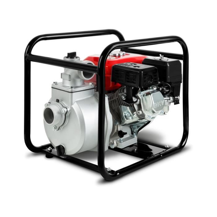 EBERTH 2 Pompe à eau thermique (30.000 l/h, 5,5 CV Moteur à essence, 30m  Hauteur de refoulement, 7m Hauteur d'aspiration) - Cdiscount Jardin