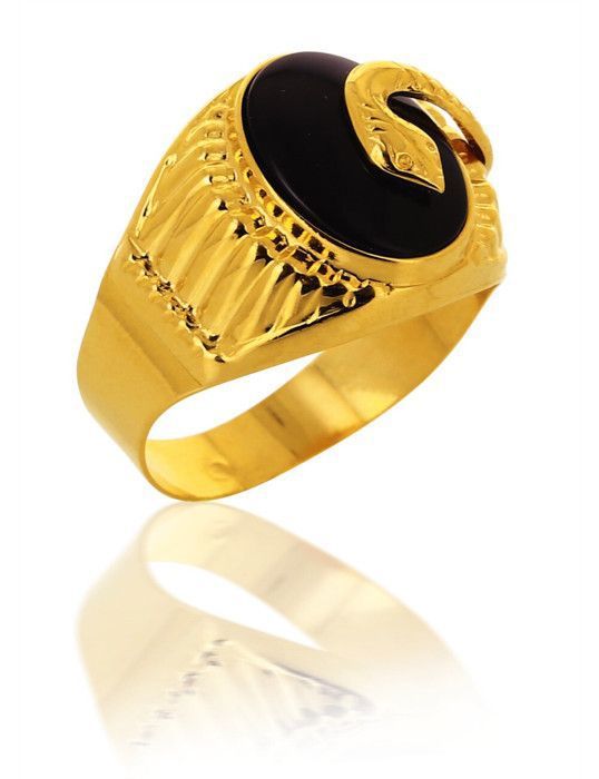 Chevali re Serpent Onyx Homme Or 750 1000 Or Jaune Achat Vente