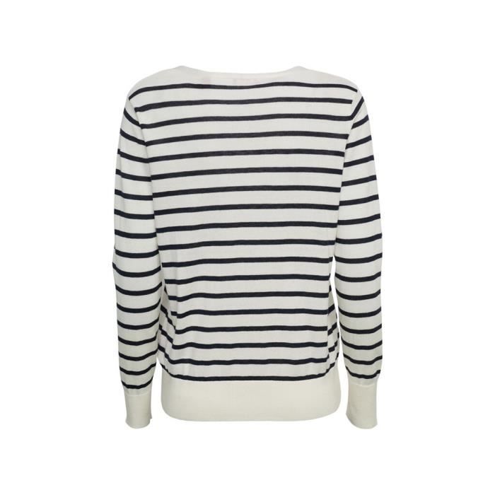 Pull col V raye femme Esprit