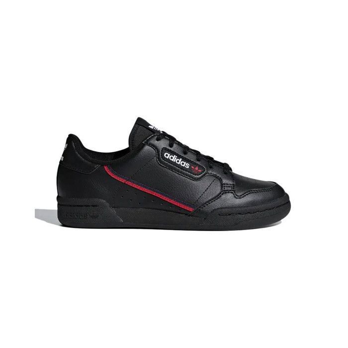 Basket Junior adidas Originals CONTINENTAL 80 J F99786 Cuir Homme Lacets Noir