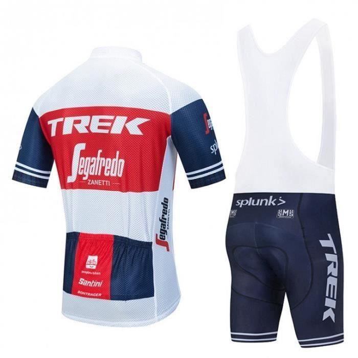 Ensemble Cuissard Maillot Cycliste Homme Equipe Pro Manches Courtes Blanc Cdiscount Sport
