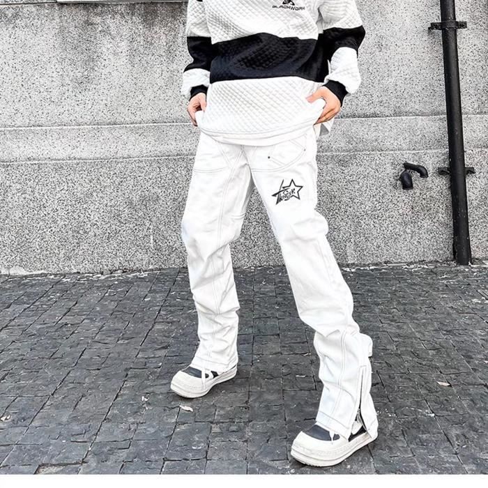 Jean fermeture eclair cheville discount homme