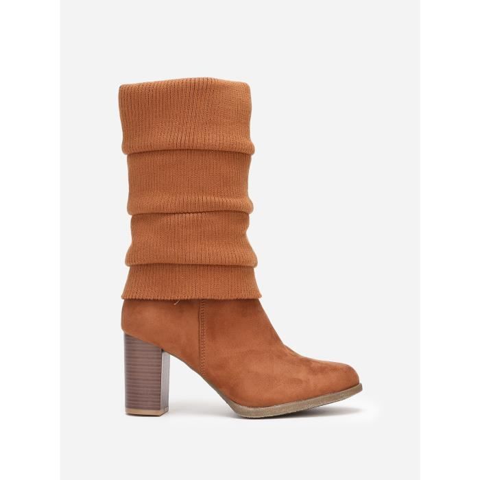 Botte suedine camel shop