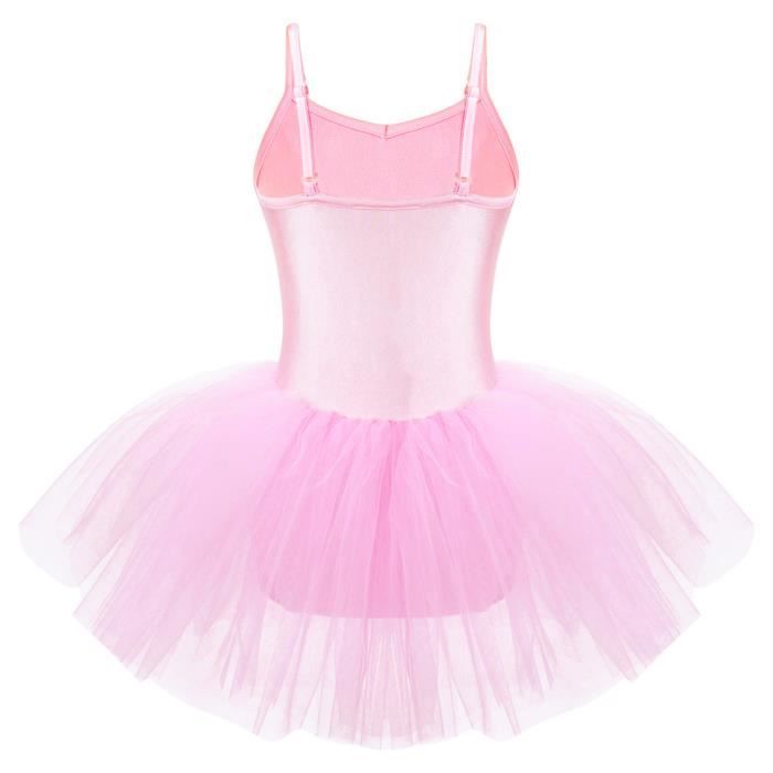 Iixpin Enfant Fille Tutu Danse Classique Paillette Robe Ballet