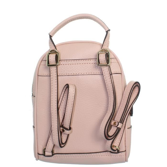 Sac dos Pourchet en cuir ref pou44321 Rose 15 22 8 5 Cdiscount