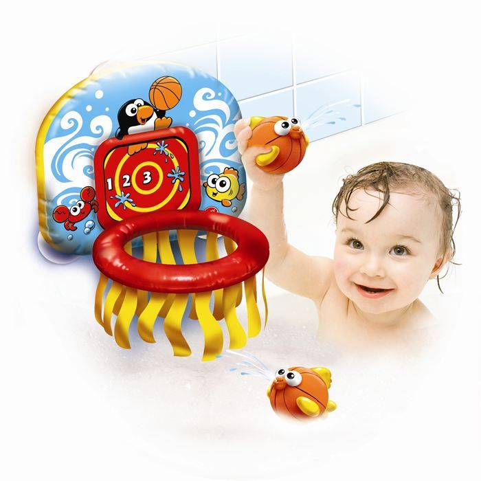 Jouets de Bain Bébé Amusant Panier de Basketball de Salle de Bain - Jouets de Bain Mini Panier de Basketball à Ventouse pour Salle de Bain Jouets pour Bébé, Baignoire pour Bébé