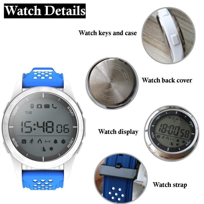 Montre intelligente F3 pour sport en plein air Bluetooth Professional Smart Watch impermeable a l eau avec Android et iOS Smartphone Cdiscount Telephonie