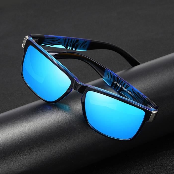 Lunettes De Soleil Polarisées Homme – Sport, Miroir, Protection UV400 – Noir